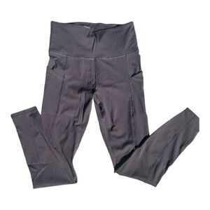 Ododos Dark Purple Size M Women's Yoga Stretch Leggings With Pockets